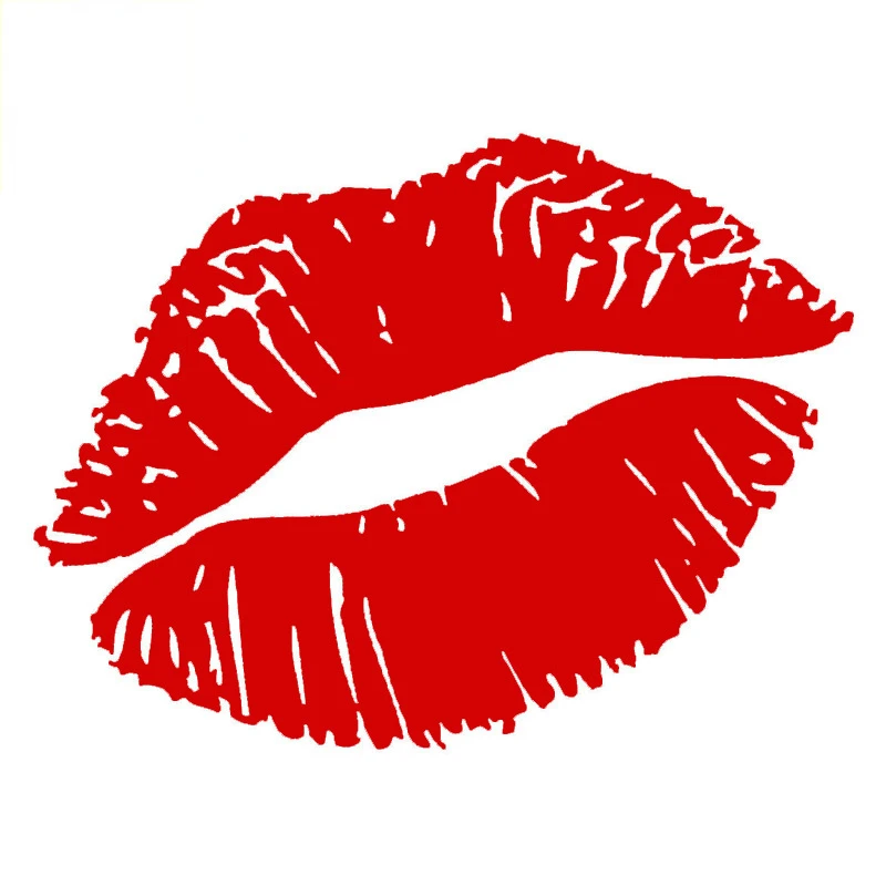 

jpct fashion car decal is used for sexy red lip car decoration, bumper cover scratch ethylene waterproof sticker, 10cm * 7cm