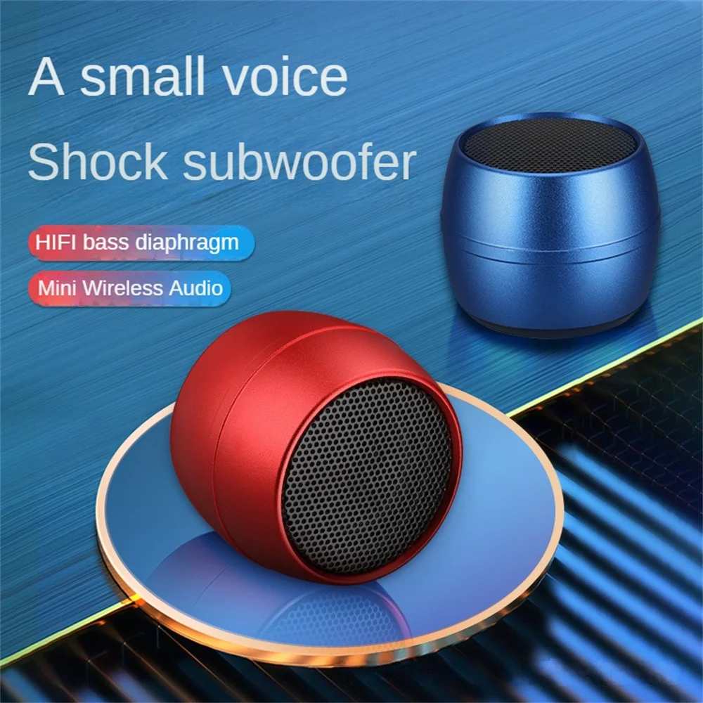 

Steel Gun Metal Audio New Subwoofer Waterproof Wireless Speaker Video Voice Playback Heavy Subwoofer Mini
