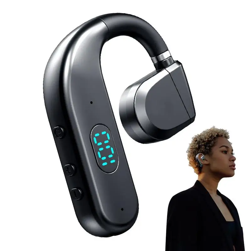

Ear Pieces For Cell Phone Wireless Open Ear Workout Headphone 5.3 LED Display Sweat Resistant Hands-Free HIFI Sport Earphone