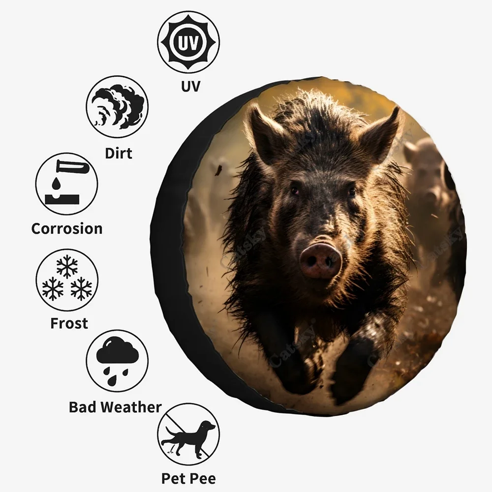 Яркий дикий кабан животное задняя защита пыленепроницаемый универсальный чехол
