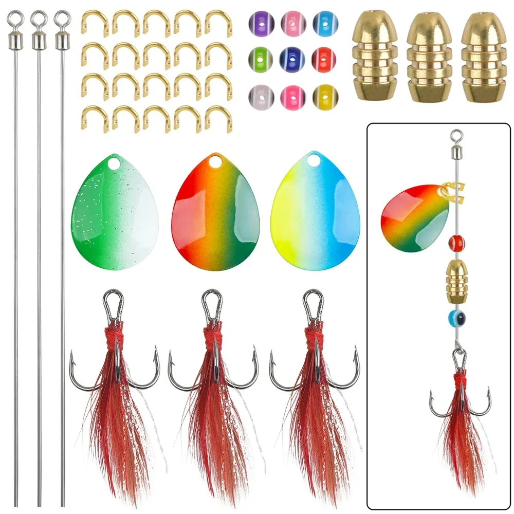 41 шт. вращающийся Спиннер Набор для изготовления рыболовной приманки лезвия
