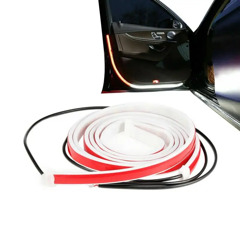 

LED Car Door Strip Lights 1.2m Car Warning Strip Lights Lamps Welcome Decor Lamp Strips Anti Rear-end Collision Safety Universal