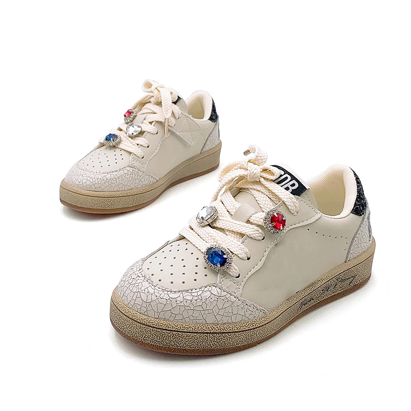 Блестящие Кроссовки со звездами для девочек обувь маленьких детей детская