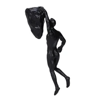 creative rock climbing men sculpture wall hanging decorations resin statue figurine crafts home furnishings decor accessories