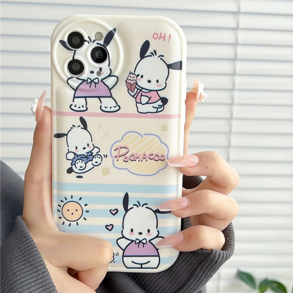 

Kawaii Sanrio Pochacco Phone Case for Iphone14 13 12 11 X Xr Xs Pro Max Mini 6 7 8Plus Anime Fashion Shockproof Phone Cover