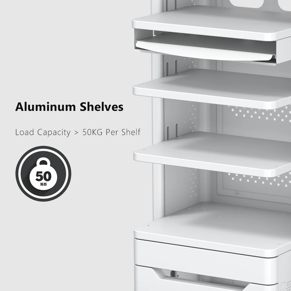 _ Металлическая тележка из алюминиевого сплава для больницы эндоскопии