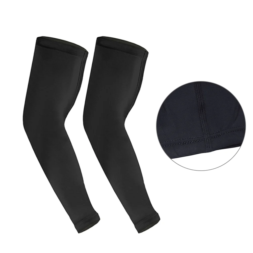 

2pcs Sports Arm Sleeve Elbow Sleeve Long Elbow Support Sleeves for Men Size (Black）