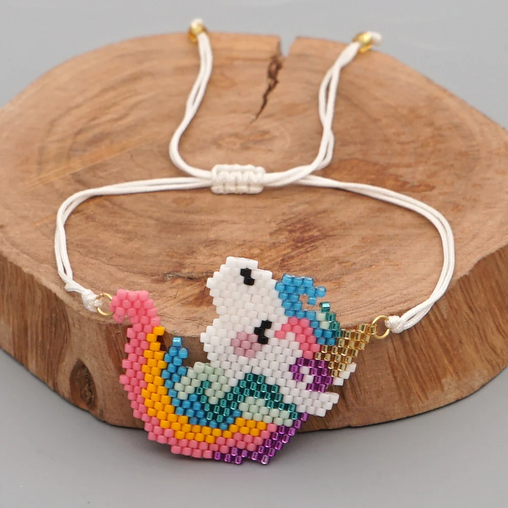

YASTYT Unicorn Bracelet For Child Gift Jewelry 2023 Summer Fashion Cute Animal Jewellery Myth Totem Miyuki Beaded Bracelets
