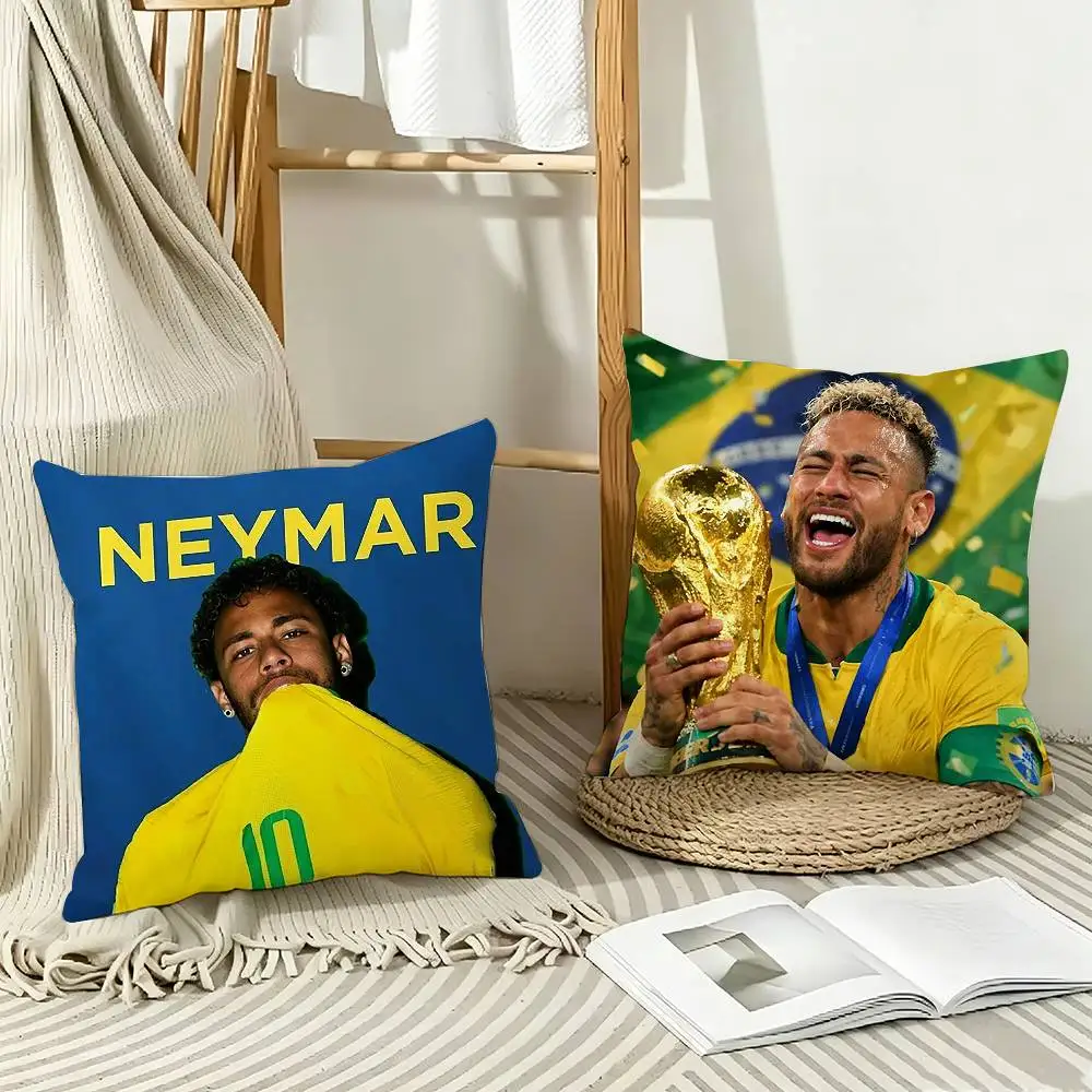 Фото Наволочка с принтом F-Footballer N-neymar J-jr для дивана в гостиной, чехол для подушки №3