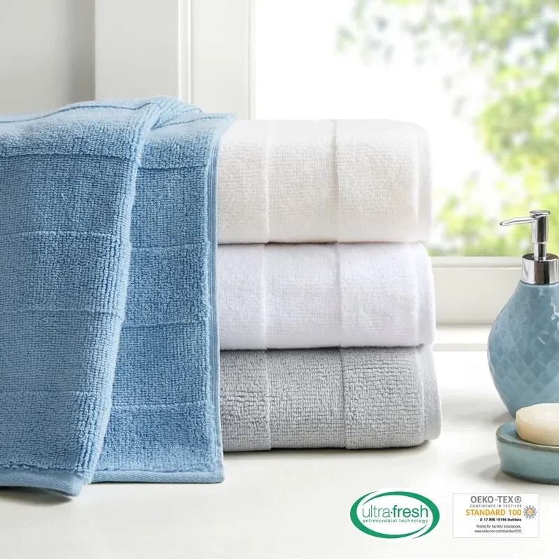 

Parker 6 Piece Zero Twist 600GSM Cotton Towel Set, Off-White Fast Shipping
