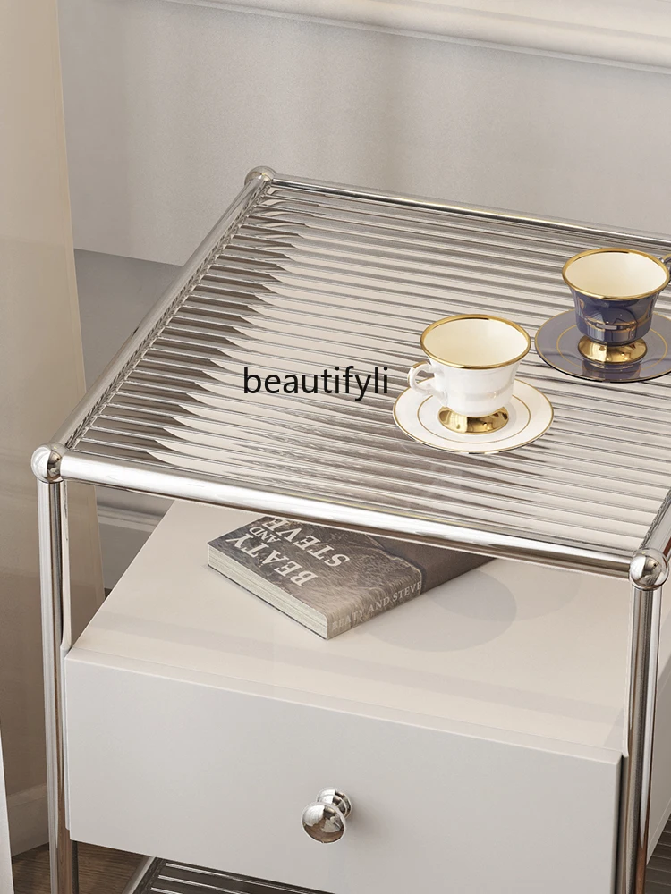 Скандинавский стеклянный прикроватный столик Changhong современный простой и