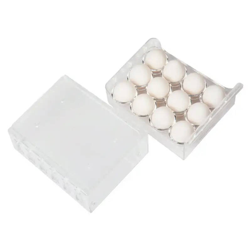 

Egg Holder Refrigerator Storage Container, 12 Egg Tray, Clear