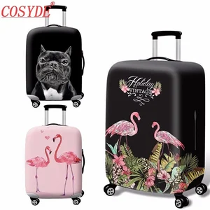 Модный защитный чехол для багажа из эластичной ткани в стиле фламинго для мужчин и женщин, чехол на колесиках, чехол, чехол, пылезащитный чехол, аксессуары для путешествий