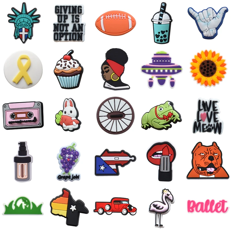 

Girl Wholesale Bulk Packs Shoe Charms Boy Women Charm Decorations for Crocs Men Kids Shoes Accessories Para Pins Gifts Set Jeans