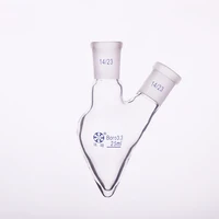 pear shaped flask with 2 neckscapacity 25mljoint 1423heart shaped flaskscoarse heart shaped grinding bottles