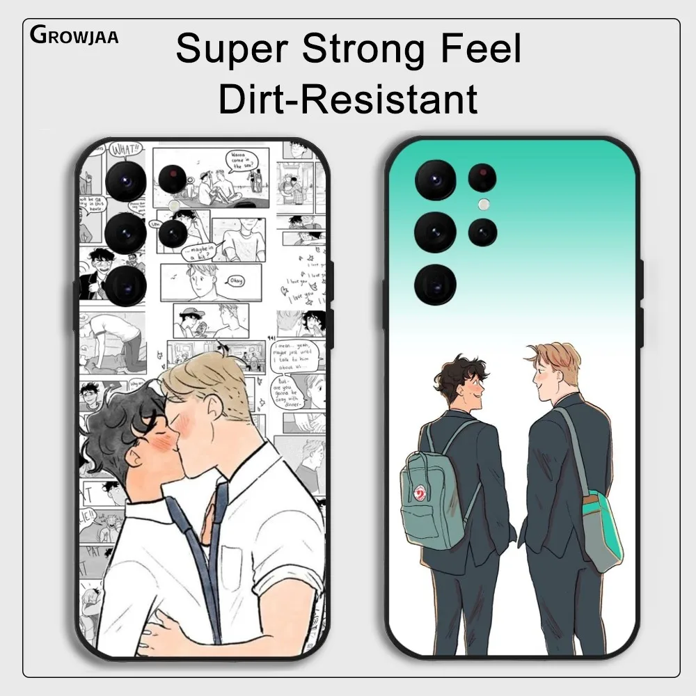 Cartoon H-Heartstopper Phone Case For Samsung Galaxy S25 S24 S22 S23 Ultra S21 S20 Plus 5G Protective Silicone Funda