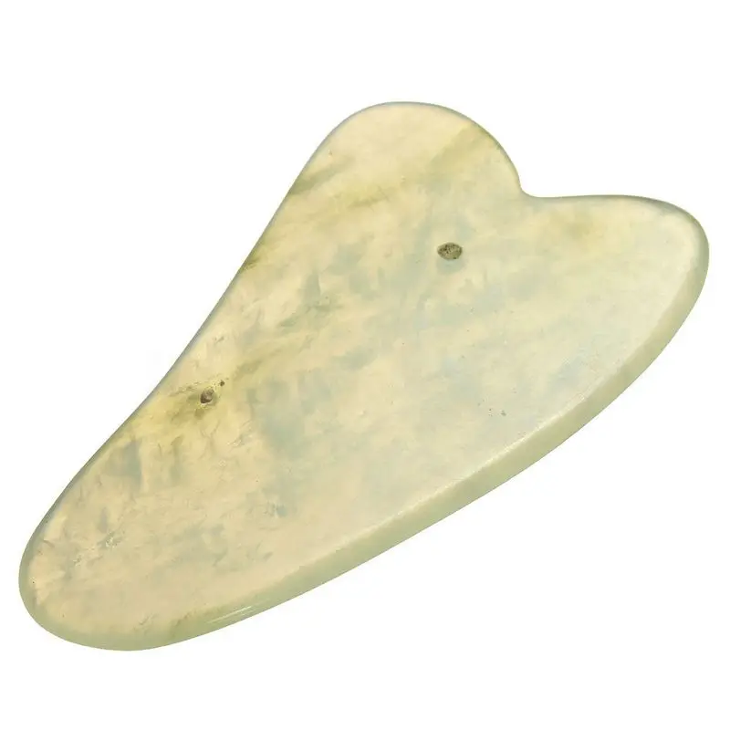 

1 шт. массажер для лица Gua Sha, китайская медицина, инструмент для соскабливания из натурального нефрита