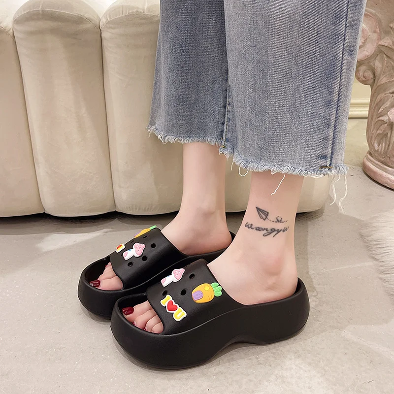 2023 Non-slip Women's Slippers Women EVA Slippers Shoes Indoor Bottom Home Women Slipper Beach Outdoor Flip Flops Couple Sandals
