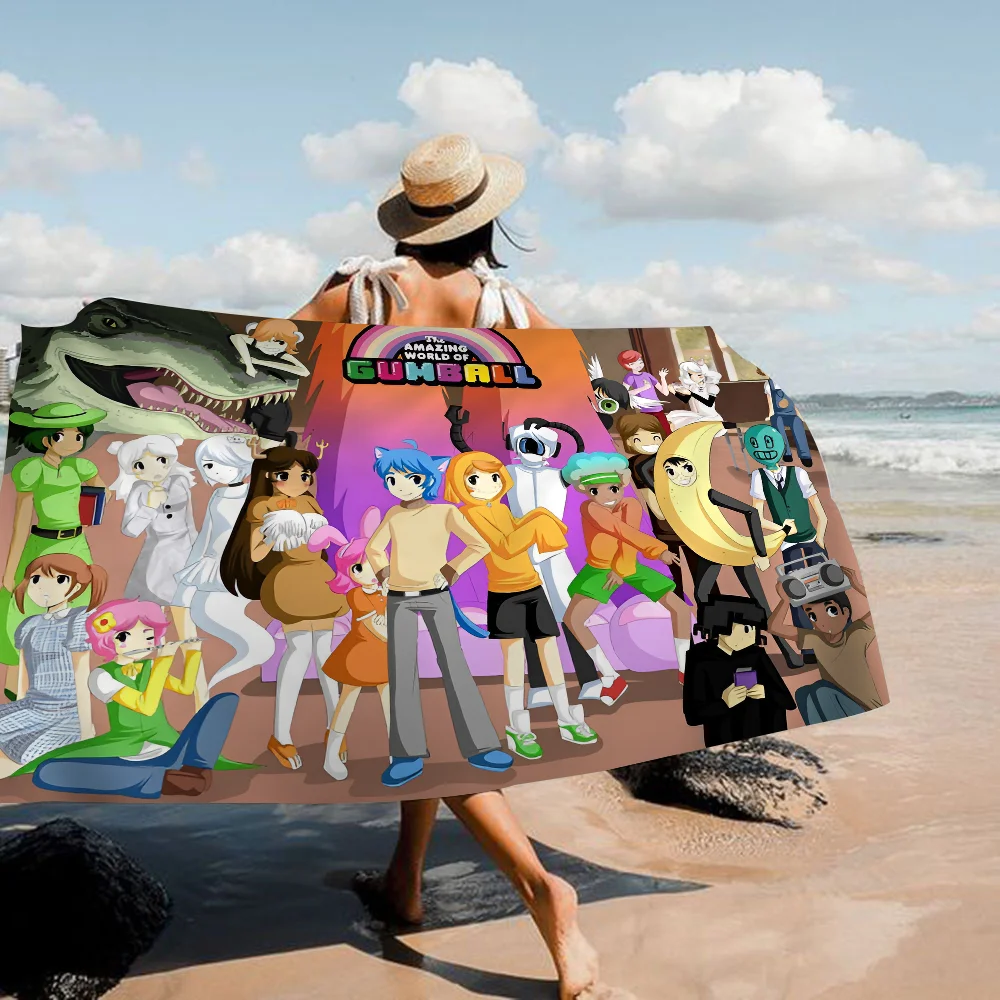 Пляжное Полотенце Из Микрофибры На Тему Gumball — Впитывающее Быстросохнущее