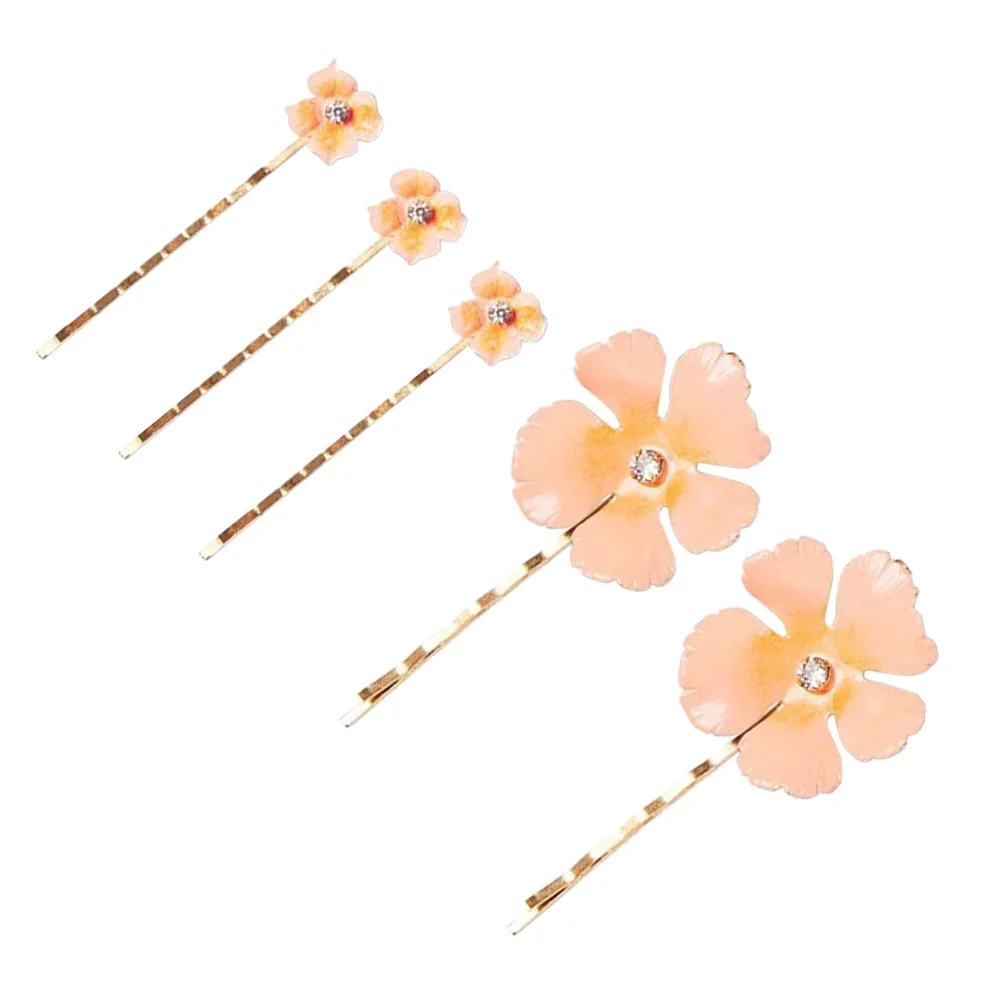 

5 Pcs Bridal Flower Hair Clip Clips Pin Pearl Wedding Accessories Mini Girls Vintage