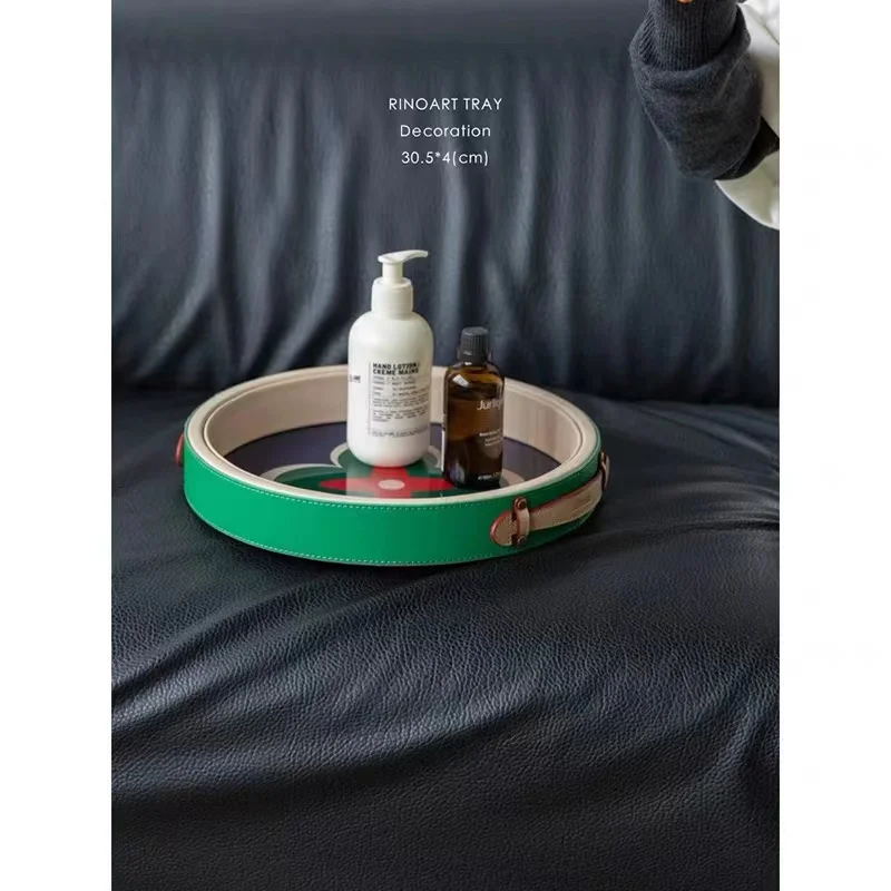 Rinoart винтажная серия орехового дерева диск для хранения ювелирных изделий