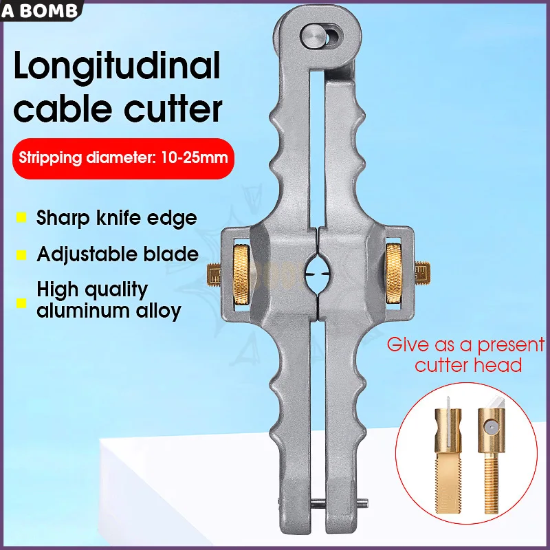 

SI-01 Longitudinal Opening Knife 10-25mm Fiber Optical Cable Stripper Cable Sheath Slitter Calbe Stripping Tools Cable Cutter