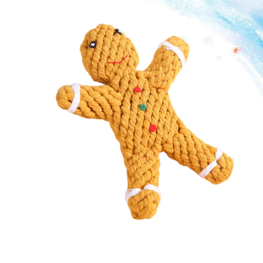 

Christmas Gingerbread Man Dog Toy Lovely Dog Chewing Toys Pet Toys Dog Puppy Bite Toys Pets Supplies for Home Shop
