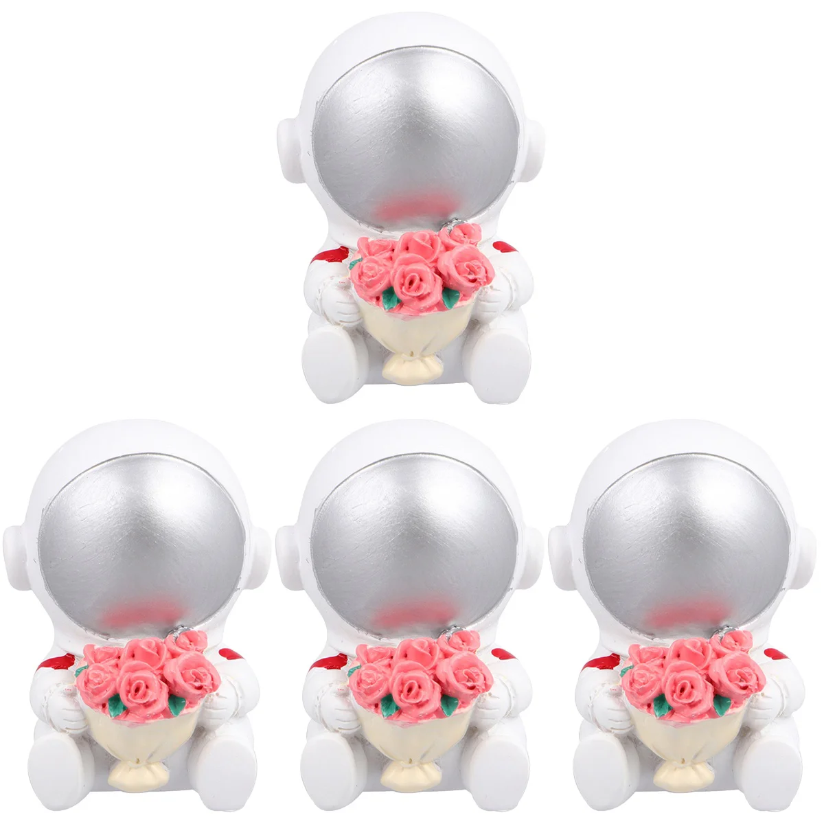 

4x Astronaut Figurine Resin Figurines Tabletop Decoration Creative Figurines Astronaut Decor Astronaut Statue