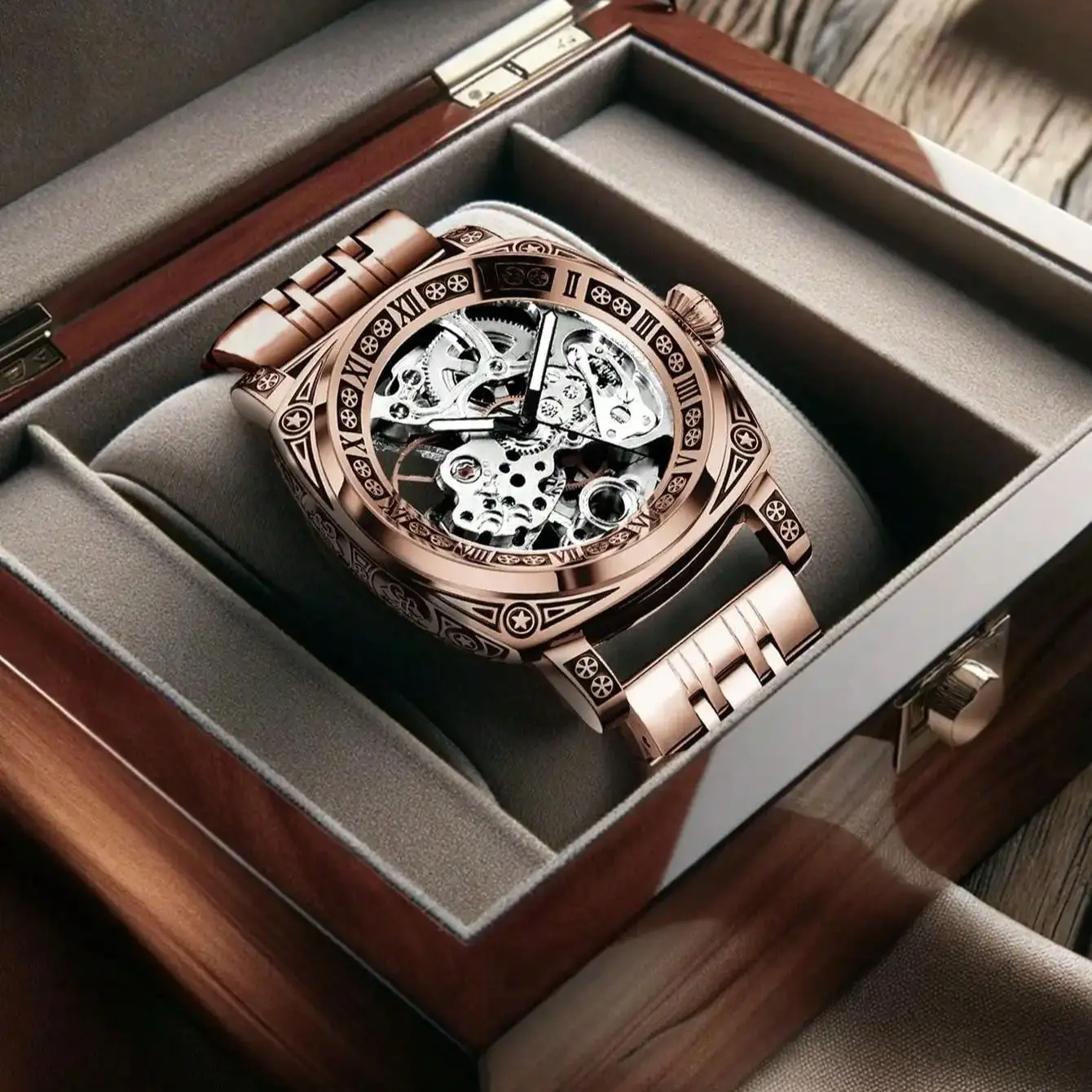 Новые Мужские Механические Наручные Часы В Деловом Стиле