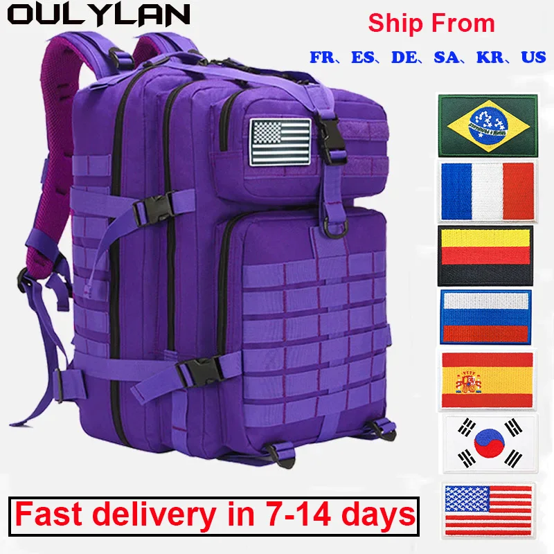 

Oulylan 30L/50L Trekking Hunting Bag Tactical Backpack Men 900D Nylon Military Hiking Waterproof Rucksacks Army Outdoor Camping