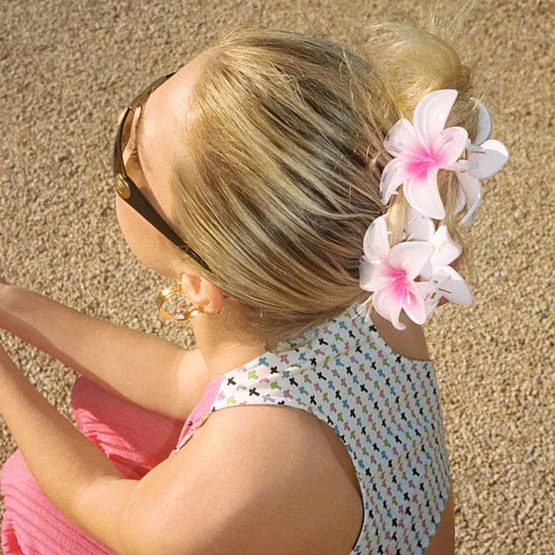 

KAJEER Hair Clip Headwear Big Flower Shape Hair Claws Acrylic Hair Clips Clamps for Girl Women Hairpins Fashion Hair Accessories