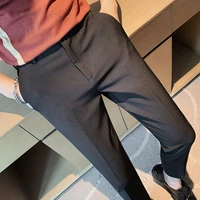 2022 summer thin suit pants for men classic business office dress pants casual slim all match trousers social party streetwear