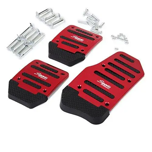 

3pcs Non-Slip Racing Manual Car Truck Pedals Pad Cover Set Red