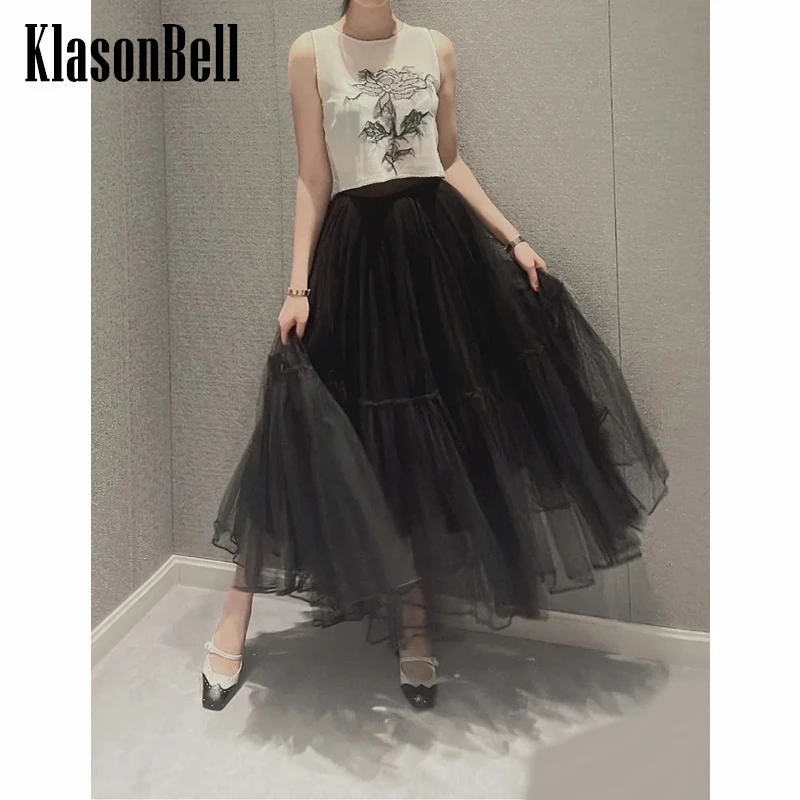 

Женская трапециевидная юбка в горошек с вышивкой KlasonBell 11,11