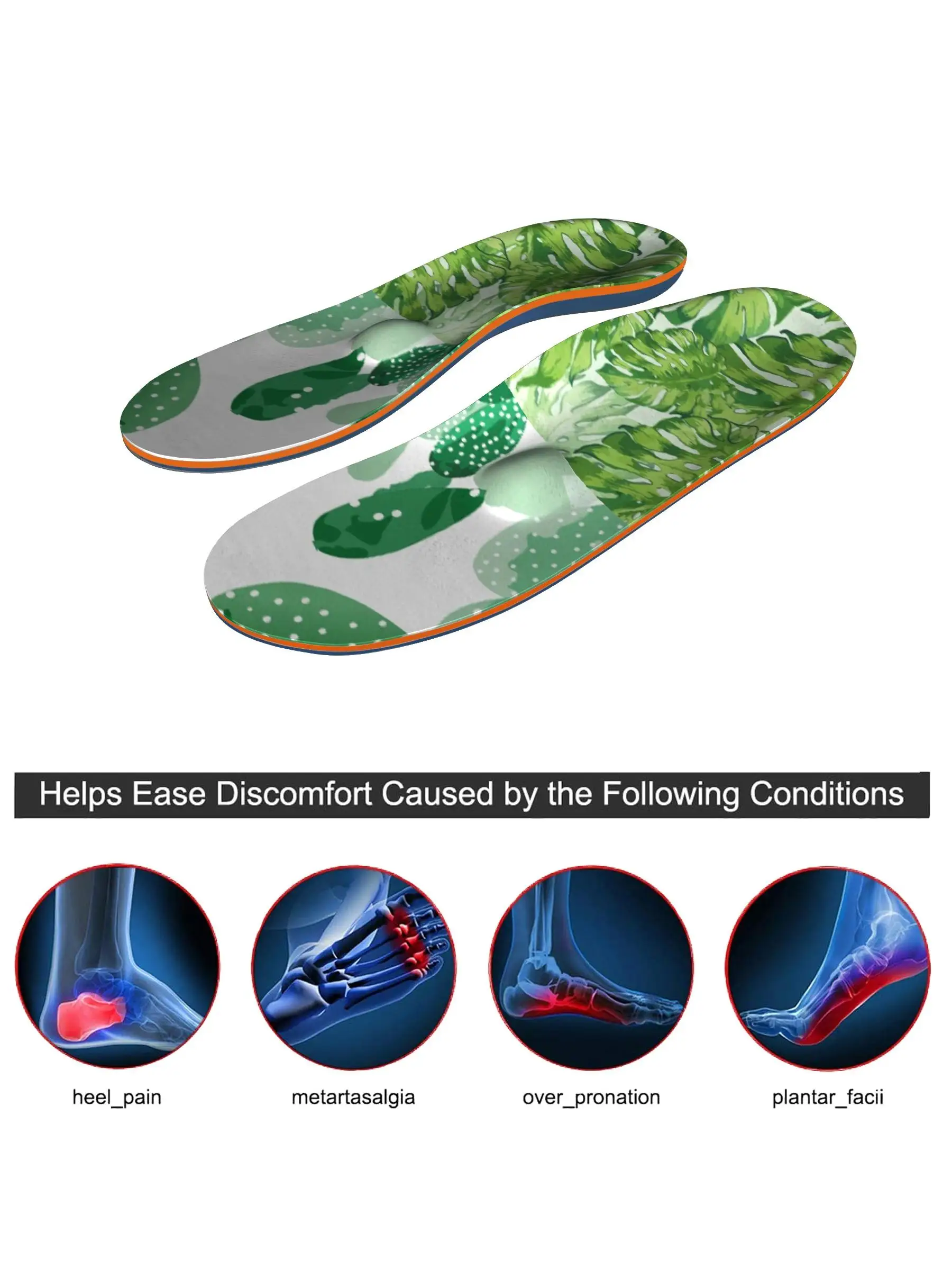 EVA Arch Support Orthopedic Insole Plantar Fasciitis Heel Pain Orthotic Insole Orthotic Flat Foot Comfort Sole Pad