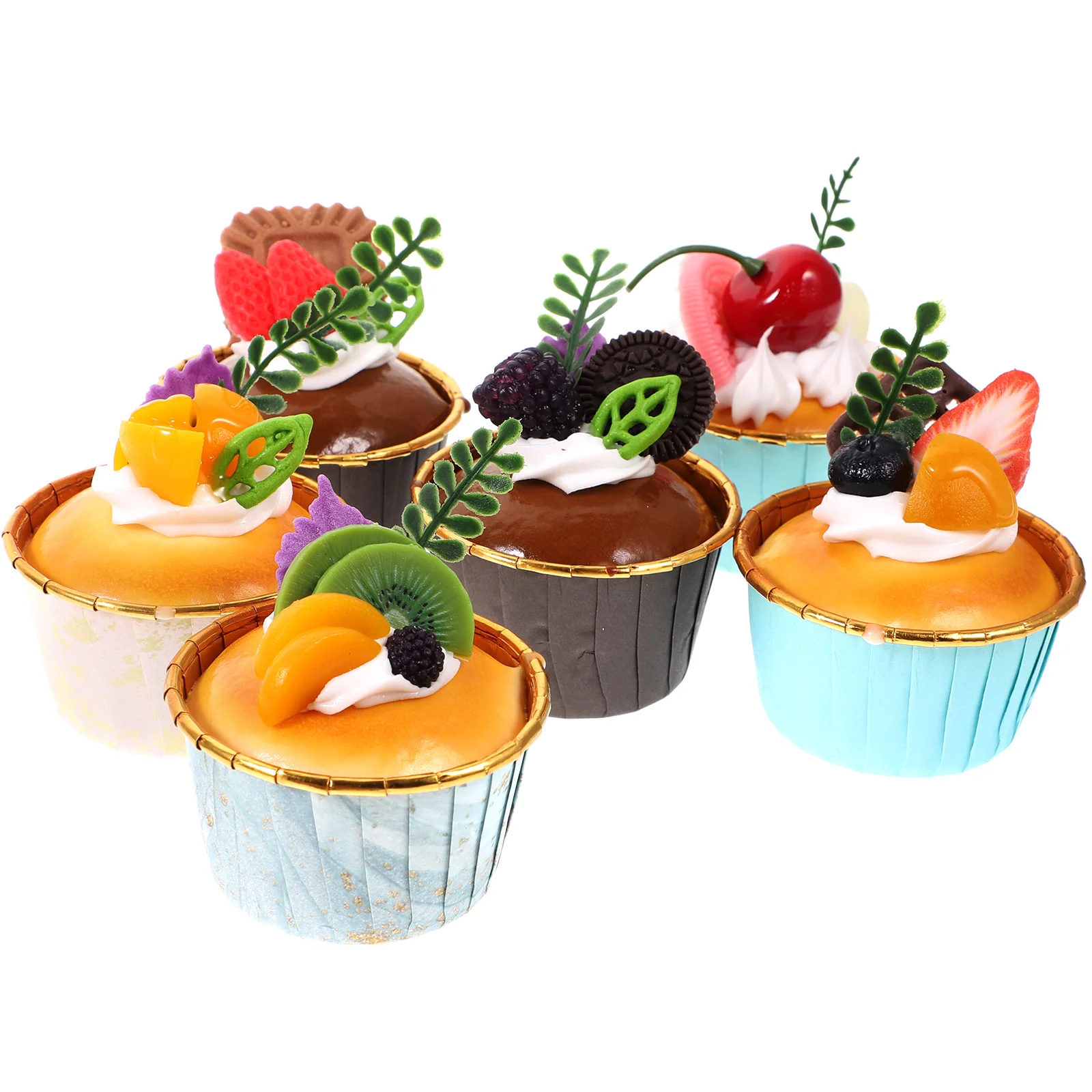 

Cake Artificial Fake Simulation Model Dessert Cupcake Props Realistic Toys Toy Faux Cakes Cupcakes Models Kitchen Play Decor