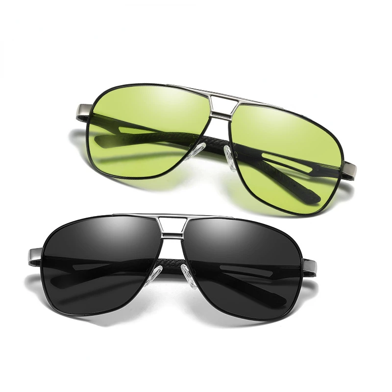 

New Men's Square Polarized Color Changing Sunglasses Driving Sunglasses