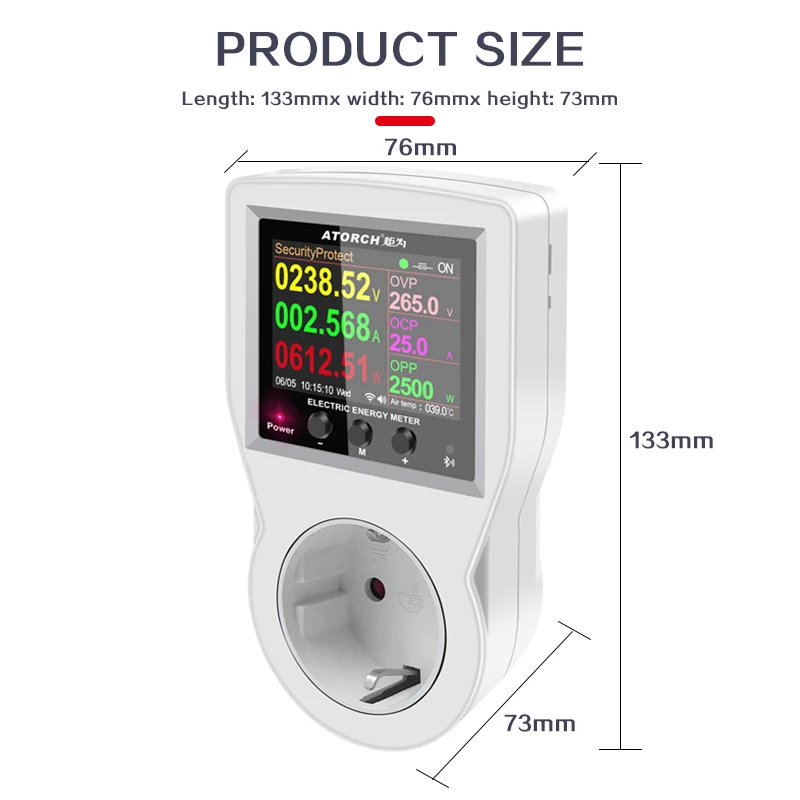 220V AC inteligentne gniazdo WIFI cyfrowy watomierz ue wtyczka zasilania miernik zużycie energii elektrycznej moc kilowata licznik energii 6 220V AC inteligentne gniazdo WIFI cyfrowy watomierz ue wtyczka zasilania miernik zużycie energii elektrycznej moc kilowata licznik energii 6