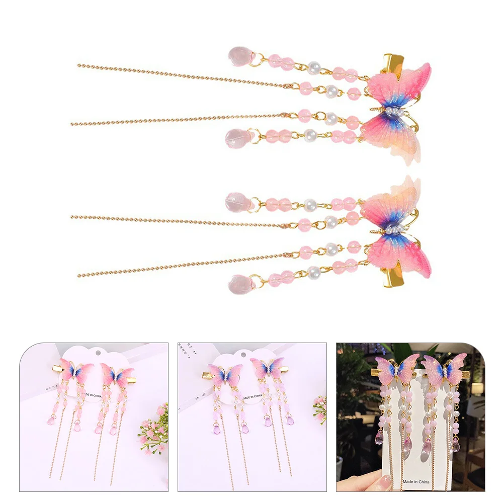 

Hair Butterflies Clips Hairpin Girls Clip Tassel Barrette Accessoriesshaped Flowers Barrettes Styling Pin Catch Duckbill