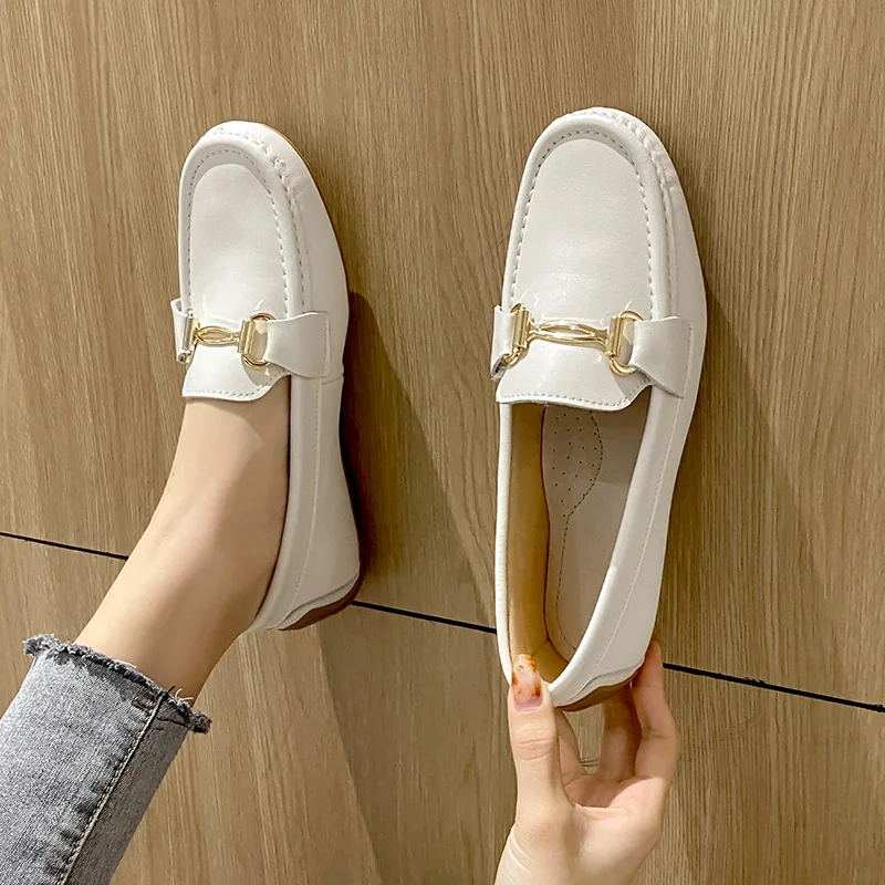 Ranbetty Women's Cow Leather Casual Penny Loafers Ladies Moccasins Soft Casual Walking Driving Comfort Slip-On Fashion Boat Shoe