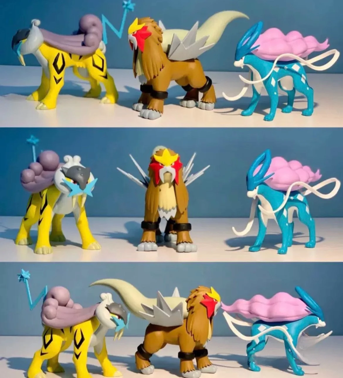Фигурка Suicune Raikou Entei карманный монстр модель из ПВХ игрушки кукла коллекционный