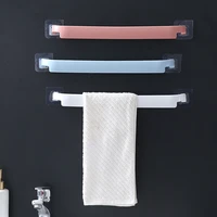 1pc plastic towel rack free punch polypropylene single rod bathroom bathroom storage towel rack towel rod ring bath towel hanger