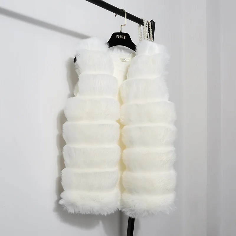Women's Fur Jacket Fur Vest for Ladies 2021 New Women Fashion Faux Fur Coat Warm Winter Coat Female Waistcoat Fur Jackets Gilet