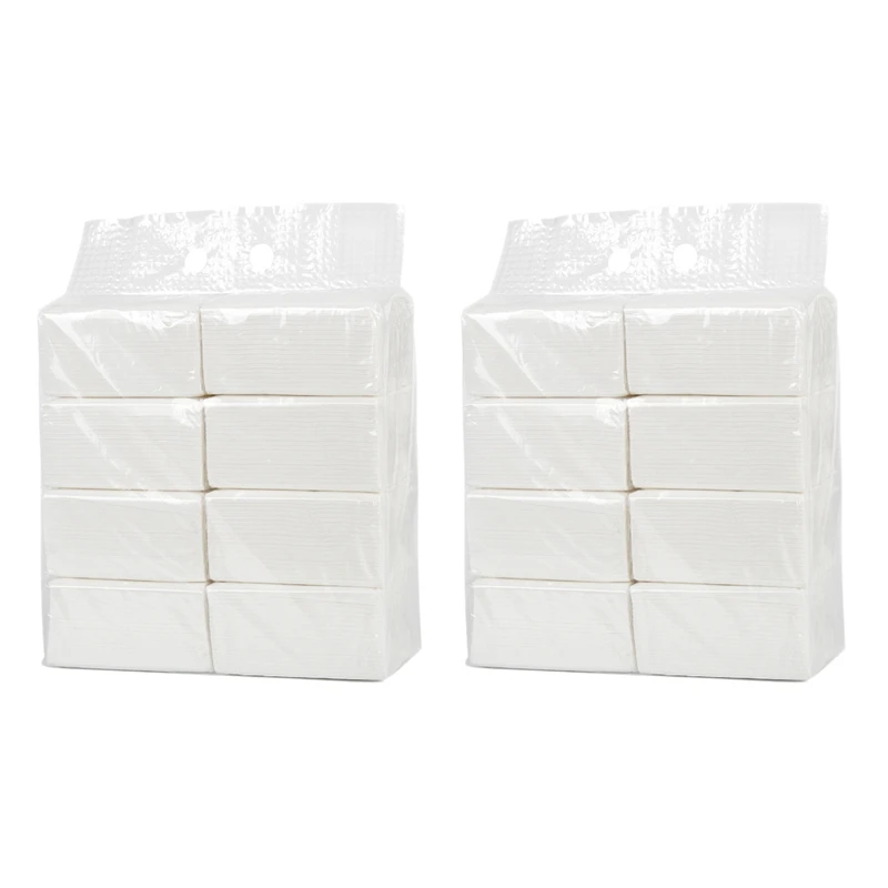 

16 Packs Towel Paper Tissue Native Bamboo Pulp Pumping Paper Household Napkin Friendly(3 Layers 135 Sheets / Pack)