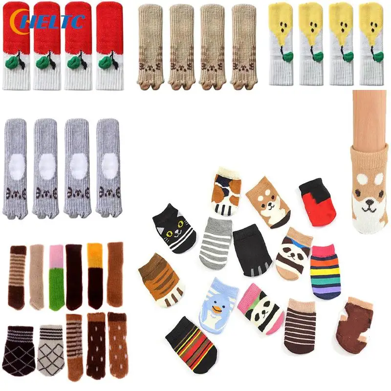Leg Covers Floor Protectors Non-slip Knitting Socks For Furniture Home Table Leg Caps