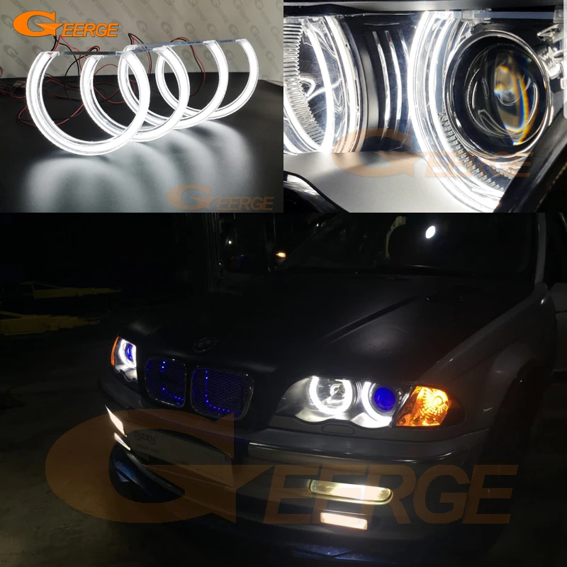 For BMW E46 Coupe Convertible PRE FACELIFT 1999-2003 DTM Style Ultra Bright Led Angel Eyes Halo Rings Day Light