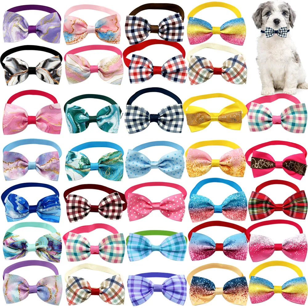 

50/100pcs Supplies Dog Cute Dogs Dog Small Bow Bowtie Collars For Dog Tie Bulk Pet Small Dog Fashion Accessories Bowtie