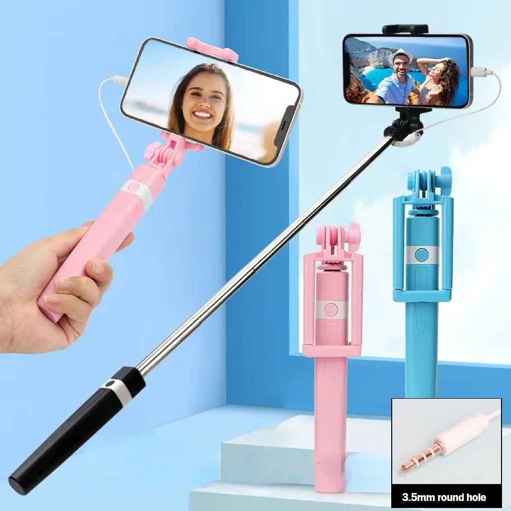 Extendable Monopod Key Selfie Stick Portable Handheld for IPhone 6 11 12 Plus Samsung Huawei Sony LG Xiaomi OPPO Foldable