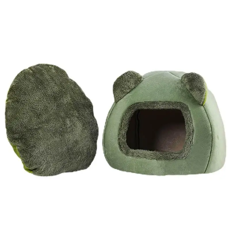

Cat Nest Small Dog Bed With Non-Slip Bottom Creative Panda Ears Shape Cat House Bed For Small Dogs Cats Comfortable & Soft