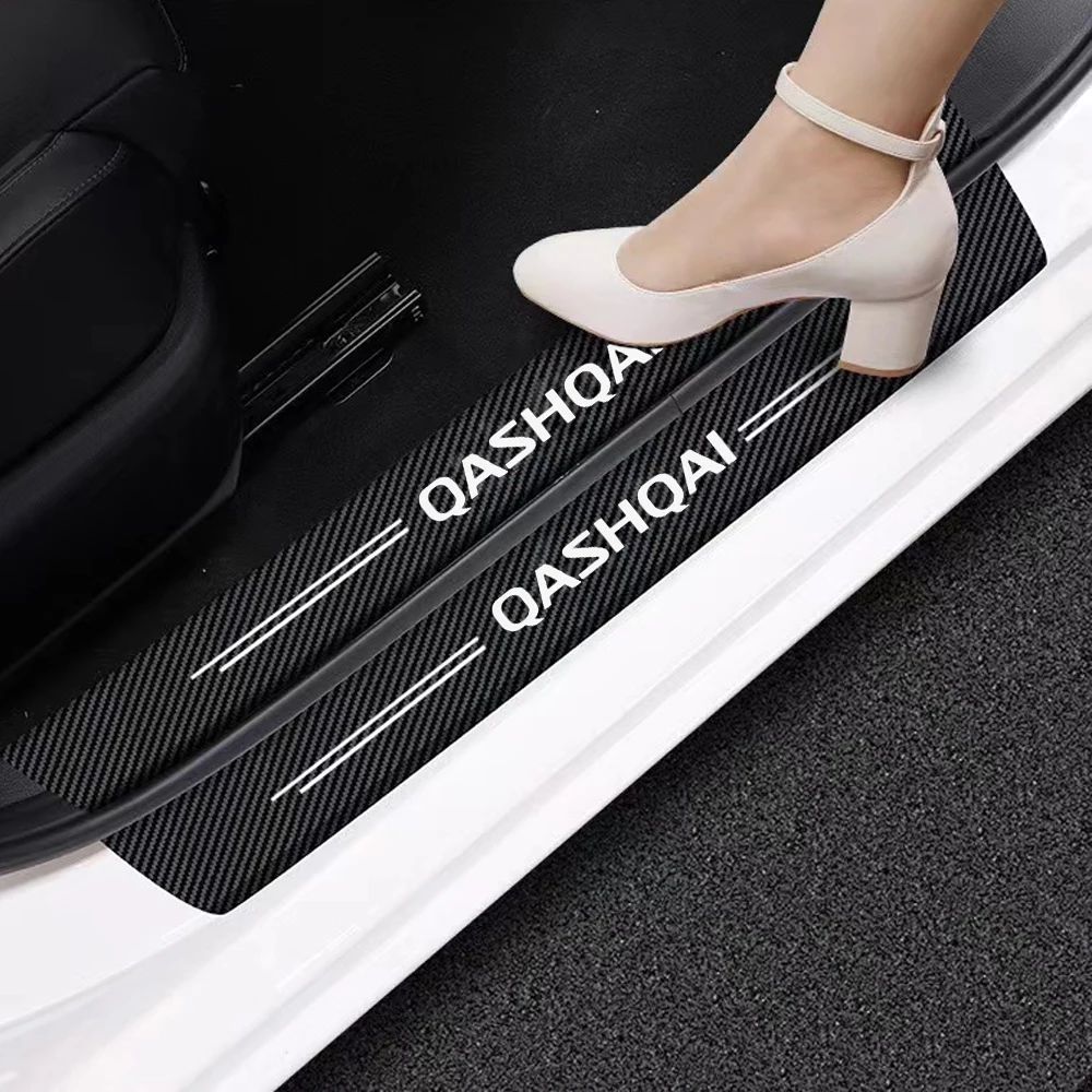 

4 шт., защитные наклейки из углеродного волокна для Nissan Qashqai J10 J11 J12